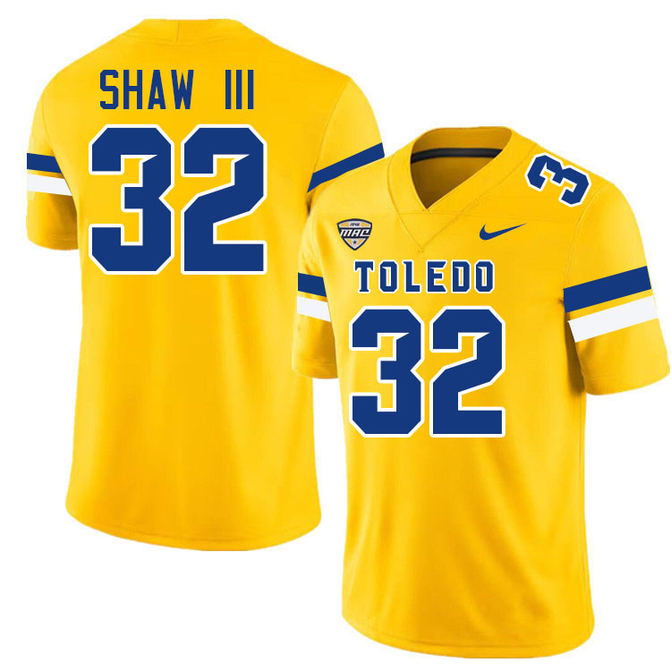 Willie Shaw III Toledo Jersey,Toledo Rockets #32 Willie Shaw III Jersey Youth College-Gold